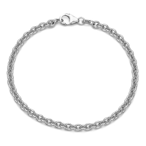 ZŁOTA BRANSOLETKA ANKER 4,00MM 750 BIAŁE ZŁOTO - IDENTIM®
