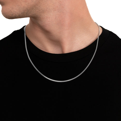 ŁAŃCUSZEK DO KRAWĘŻNIKA SREBRO 925 RODOWANE 2,40MM - IDENTIM®