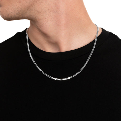 ŁAŃCUSZEK DO KRAWĘŻNIKA SREBRO 925 RODOWANE 3,30MM - IDENTIM®