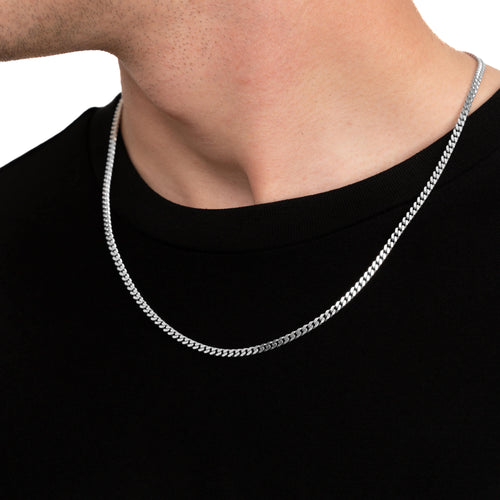 ŁAŃCUSZEK DO KRAWĘŻNIKA SREBRO 925 RODOWANE 3,30MM - IDENTIM®