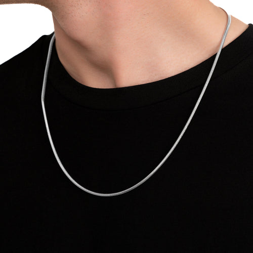 ŁAŃCUSZEK WĘŻOWY SREBRO 925 RODOWANE 2,50MM - IDENTIM®