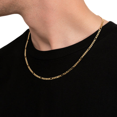 NASZYJNIK FIGARO SREBRO 925 POZŁACANE 18 KARATOWYM ZŁOTEM 3,40MM - IDENTIM®