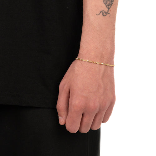 BRANSOLETKA ŁAŃCUSZKOWA GROSZKOWA SREBRO 925 POZŁACANE 18 KARATOWYM ZŁOTEM 2,80MM - IDENTIM®