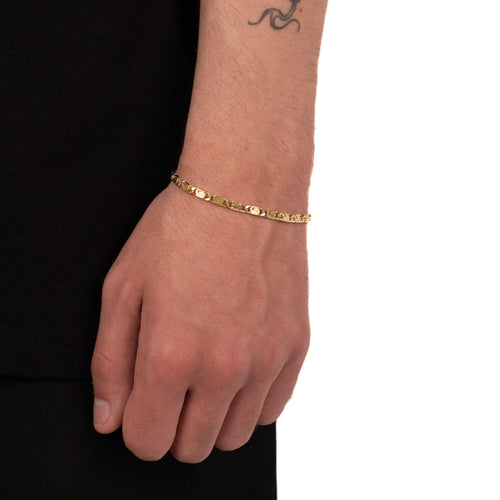 BRANSOLETKA ŁAŃCUSZKOWA 3.80MM SREBRO 925 POZŁACANE 18 KARATOWYM ZŁOTEM - IDENTIM®