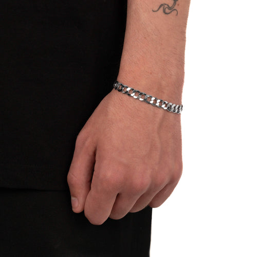 BRANSOLETKA ŁAŃCUSZKOWA ZE SREBRA 925 RODOWANEGO 7,80MM - IDENTIM®