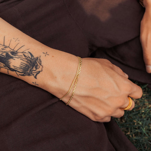 BRANSOLETKA ŁAŃCUSZKOWA GROSZKOWA SREBRO 925 POZŁACANE 18 KARATOWYM ZŁOTEM 2,80MM - IDENTIM®