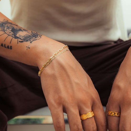 BRANSOLETKA SPINACZ ZE SREBRA 925 POZŁACANEGO 18-KARATOWYM ZŁOTEM - IDENTIM®