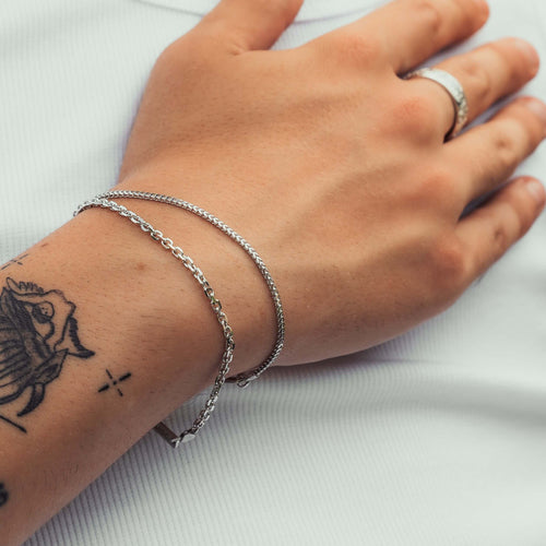 BRANSOLETKA ŁAŃCUSZKOWA GROSZKOWA SREBRO 925 RODOWANE 2,80MM - IDENTIM®