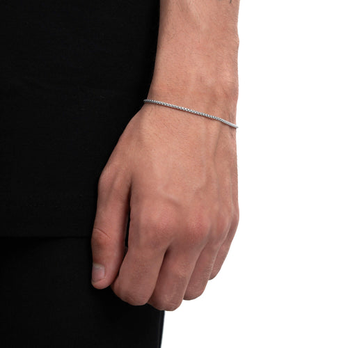NASZYJNIK WENECKI PUDEŁKO 925 SREBRO RODOWANE 2,00MM - IDENTIM®