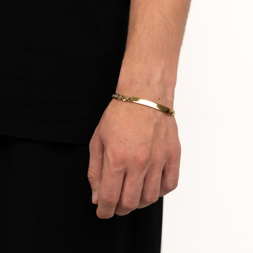 BRANSOLETKA ID TYGRYSIE OKO ZE SREBRA 925 POZŁACANEGO 18-KARATOWYM ZŁOTEM - IDENTIM®