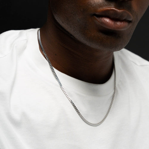 ŁAŃCUSZEK DO KRAWĘŻNIKA SREBRO 925 RODOWANE 3,30MM - IDENTIM®