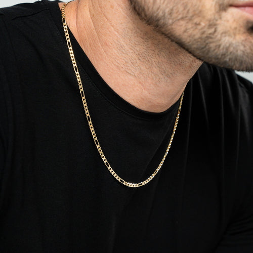 NASZYJNIK FIGARO SREBRO 925 POZŁACANE 18 KARATOWYM ZŁOTEM 3,40MM - IDENTIM®