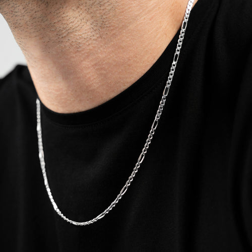 NASZYJNIK FIGARO SREBRO 925 RODOWANE 3,40MM - IDENTIM®