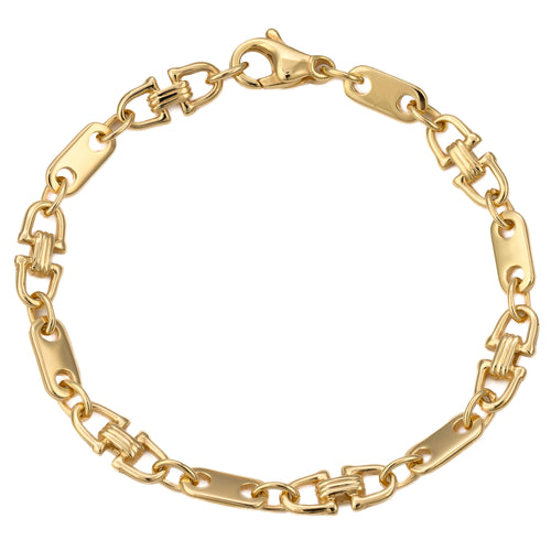 PŁYTKA STRZEMIĄCZKA ZŁOTA BRANSOLETKA 5,50MM 585 ZŁOTA - IDENTIM®