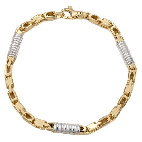 ZŁOTA BRANSOLETKA MONTE CARLO 5.50MM 585 BIAŁE ZŁOTO - IDENTIM®