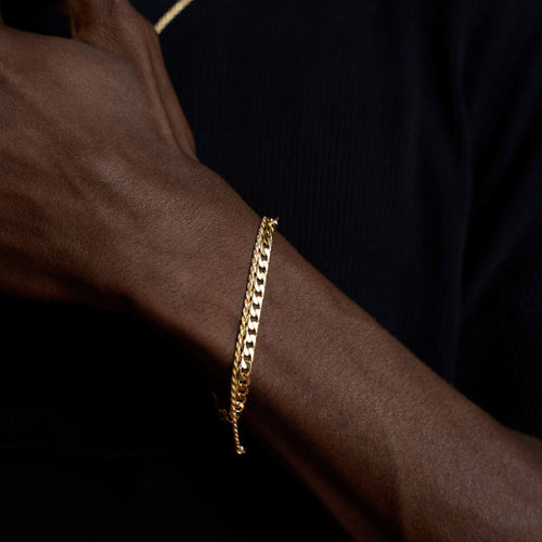 BRANSOLETKA ŁAŃCUSZKOWA 5.00MM SREBRO 925 POZŁACANE 18 KARATOWYM ZŁOTEM - IDENTIM®