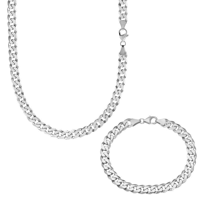 ŁAŃCUSZEK DO KRAWĘŻNIKA ZE SREBRA 925 RODOWANEGO 7,80MM