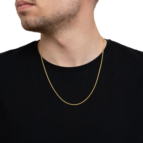 ŁAŃCUSZEK PLECIONY ZŁOTY 1,70MM 333 ZŁOTY