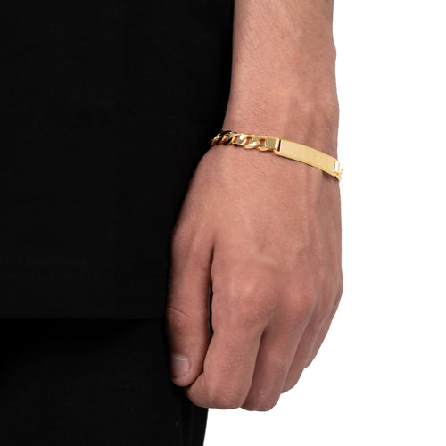 BRANSOLETKA IDENTYFIKACYJNA ARMOUR ZE SREBRA 925 POZŁACANEGO 18-KARATOWYM ZŁOTEM - IDENTIM®