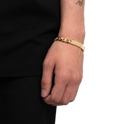 BRANSOLETKA IDENTYFIKACYJNA ARMOUR ZE SREBRA 925 POZŁACANEGO 18-KARATOWYM ZŁOTEM - IDENTIM®