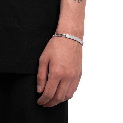 BRANSOLETKA ID FIGARO ZE SREBRA 925 RODOWANEGO - IDENTIM®