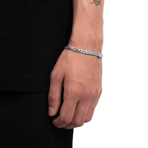 BRANSOLETKA IDENTYFIKACYJNA ARMOUR ZE SREBRA 925 RODOWANEGO - IDENTIM®