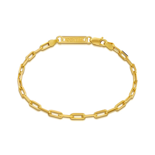 BRANSOLETKA SPINACZ ZE SREBRA 925 POZŁACANEGO 18-KARATOWYM ZŁOTEM - IDENTIM®