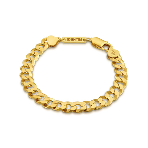 BRANSOLETKA ŁAŃCUSZKOWA 7.80MM SREBRO 925 POZŁACANE 18 KARATOWYM ZŁOTEM - IDENTIM®