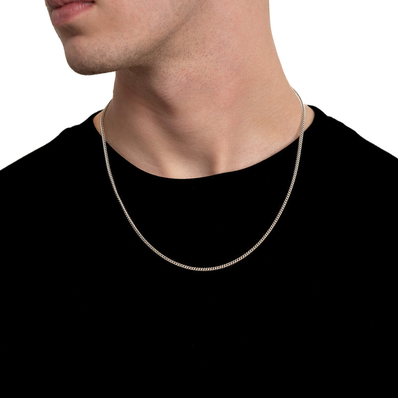 FRANCO CHAIN ZŁOTY ŁAŃCUSZEK 2.00MM 585 BIAŁE ZŁOTO