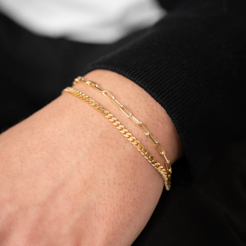 ZESTAW BRANSOLETKA SPINACZ DO PAPIERU PANCERNY SREBRO 925 POZŁACANE 18-KARATOWYM ZŁOTEM - IDENTIM®