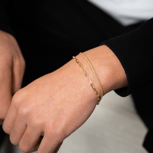 ZESTAW BRANSOLETKA SZNUREK SPINACZ DO PAPIERU SREBRO 925 POZŁACANE 18 KARATOWYM ZŁOTEM - IDENTIM®