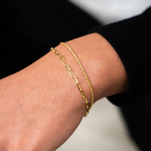 ZESTAW BRANSOLETKA SZNUREK SPINACZ DO PAPIERU SREBRO 925 POZŁACANE 18 KARATOWYM ZŁOTEM - IDENTIM®