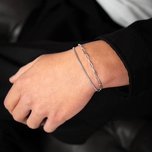 ZESTAW BRANSOLETKA SPINACZ VENEZIA SREBRO 925 RODOWANE - IDENTIM®