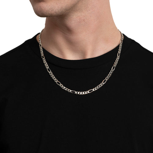 ZŁOTY ŁAŃCUSZEK FIGARO 5.50MM 585 BIAŁE ZŁOTO - IDENTIM®