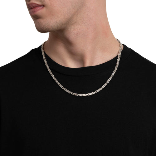 ZŁOTY ŁAŃCUSZEK KING'S CHAIN 4.00MM 585 BIAŁE ZŁOTO - IDENTIM®