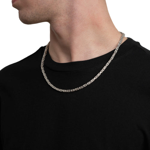 ZŁOTY ŁAŃCUSZEK KING'S CHAIN 4.00MM 585 BIAŁE ZŁOTO - IDENTIM®