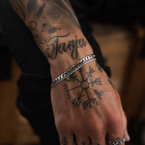 BRANSOLETKA ZESTAW ARMOUR CORD SREBRNA BRANSOLETKA 925 SREBRO RODOWANE - IDENTIM®