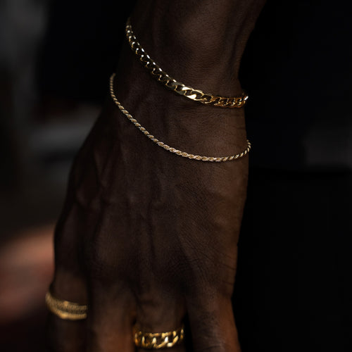 BRANSOLETKA ŁAŃCUSZKOWA ZE SREBRA 925 POZŁACANEGO 18-KARATOWYM ZŁOTEM 2,00 MM - IDENTIM®