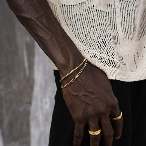 BRANSOLETKA Z ŁAŃCUSZKIEM WĘŻOWYM ZE SREBRA 925 POZŁACANEGO 18-KARATOWYM ZŁOTEM 2,50 MM - IDENTIM®