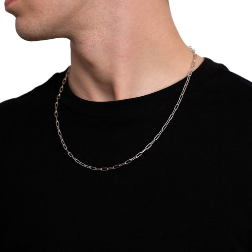 ZŁOTY ŁAŃCUSZEK DO SPINACZA 3.50MM 585 BIAŁE ZŁOTO - IDENTIM®