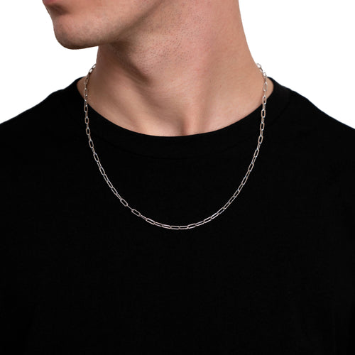 ZŁOTY ŁAŃCUSZEK DO SPINACZA 3.50MM 585 BIAŁE ZŁOTO - IDENTIM®