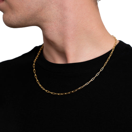 ŁAŃCUSZEK DO SPINACZA ZŁOTY 3,50MM 585 ZŁOTY - IDENTIM®