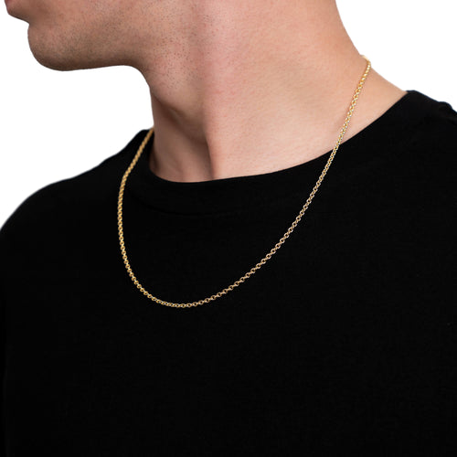 ŁAŃCUSZEK KOTWICZNY ZŁOTY 2,70MM 585 ZŁOTY - IDENTIM®