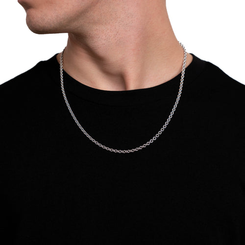 ZŁOTY ŁAŃCUSZEK 4.00MM 585 BIAŁE ZŁOTO - IDENTIM®