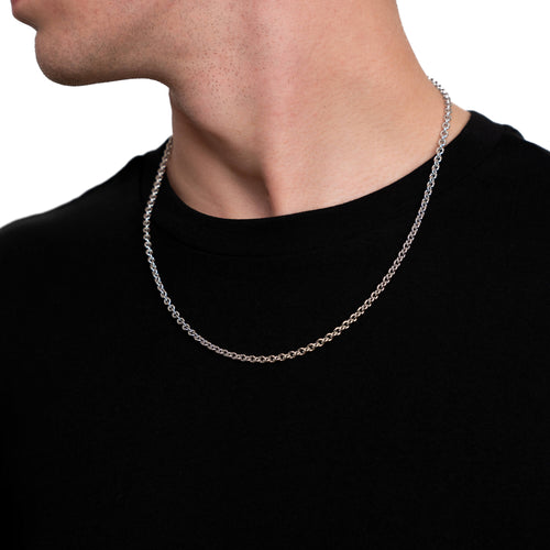 ZŁOTY ŁAŃCUSZEK 4.00MM 585 BIAŁE ZŁOTO - IDENTIM®