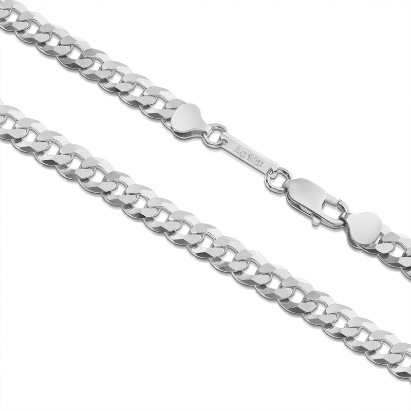 ŁAŃCUSZEK DO KRAWĘŻNIKA SREBRO 925 RODOWANE 7,80MM