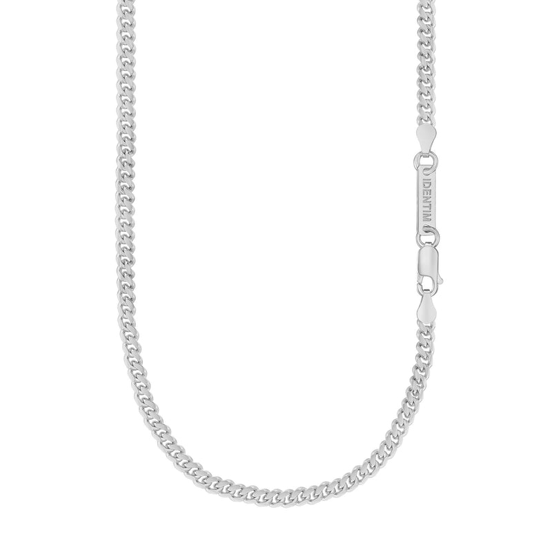 ŁAŃCUSZEK DO KRAWĘŻNIKA CUBAN SREBRO 925 RODOWANE 4,00MM