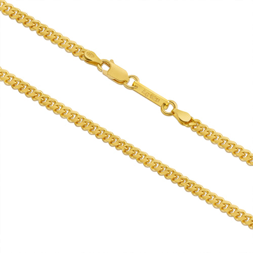 ŁAŃCUCHOWA BRANSOLETKA KUBAŃSKA 4.00MM SREBRO 925 POZŁACANE 18 KARATOWYM ZŁOTEM - IDENTIM®