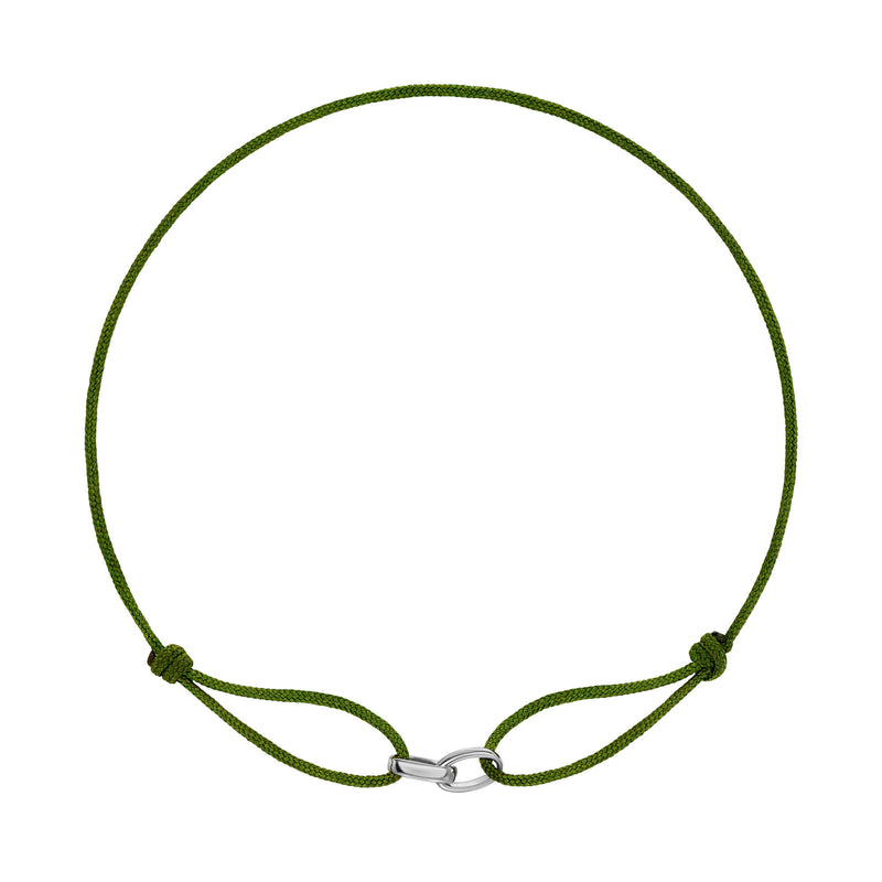 BRANSOLETKA GLORY OLIVE STOCKAR BAND 585 BIAŁE ZŁOTO