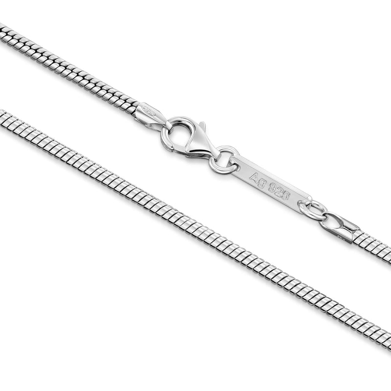 ŁAŃCUSZEK WĘŻOWY SREBRO 925 RODOWANE 2,50MM